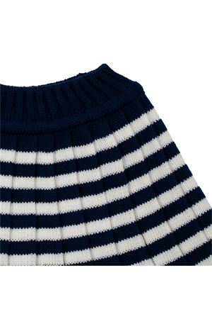 Blue and white ribbed knit yarn skirt LITTLE BEAR KIDS | 8008BLUBCO